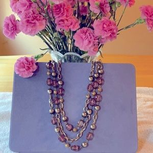 💜  VINTAGE PURPLE BEAD  NECKLACE 💜